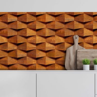 Crédence adhésive effet bois déco design 001 60x200cm