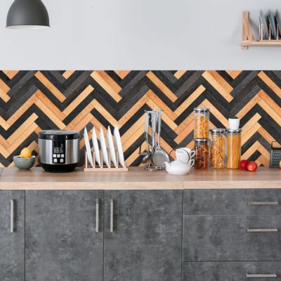 Crédence adhésive effet parquet bois 003 50x300cm