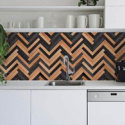 Crédence adhésive effet parquet bois 003 50x300cm