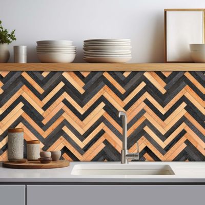 Crédence adhésive effet parquet bois 003 50x300cm