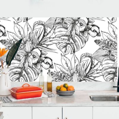 Crédence adhésive feuillage 40x100cm