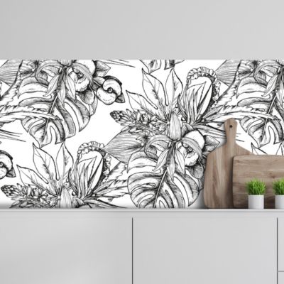 Crédence adhésive feuillage 40x100cm