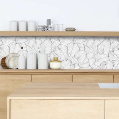 Crédence adhésive feuillage déco 60x100 cm