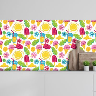 Crédence adhésive ice cream summer  30x70cm