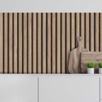 Crédence adhésive imitation tasseaux bois 003 40x400cm