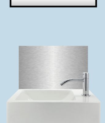Crédence adhésive Lave-mains ALU BROSSE 40 cm x 25 cm Ma Nouvelle Déco