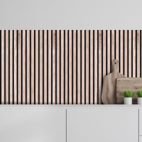 Crédence adhésive mur tasseau bois 60x200 cm