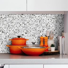 Crédence Adhésive Terrazzo Gris 100 x 60 cm