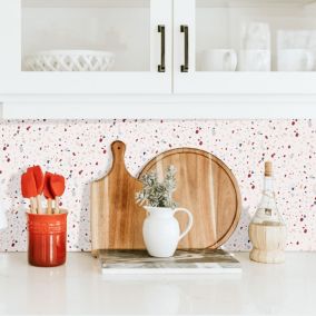 Crédence Adhésive Terrazzo Rubis 100 x 40 cm