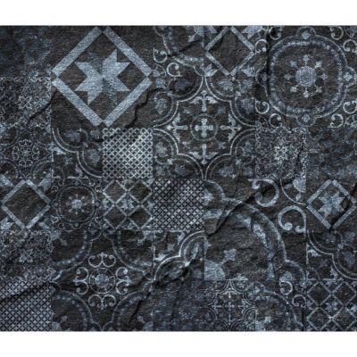 Crédence adhésive verticale effet ardoise en aluminium Noir, L. 70 x l. 40 x H. 0.3 cm, ARDOISE
