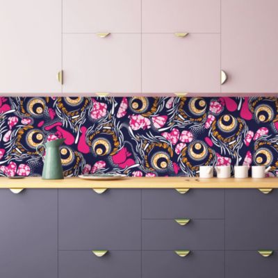 Crédence Adhésive Wax Rose 100 x 40 cm