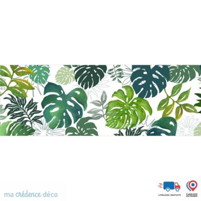 Crédence cuisine Dessin végétation 2 -Alu composite- L 180 cm x H 60 cm ...