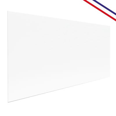 Crédence cuisine en aluminium - essentiel blanc - 240x50 cm (en 2 bandeaux)