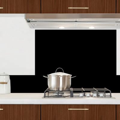 Crédence cuisine en aluminium - essentiel noir - 300x20 cm (en 3 bandeaux)