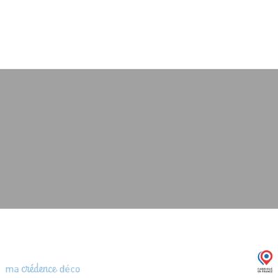 Crédence cuisine fond de hotte Aluminium blanc RAL 9006 - Verre trempé - L 90 cm x H 60 cm - MaCrédenceDéco