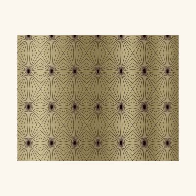 Crédence cuisine fond de hotte aluminium géométrique AYA - Doré laiton brossé l 90 x H 70 cm