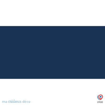 Crédence cuisine fond de hotte Bleu nuit nacré RAL 5026 - Verre trempé - L 90 cm x H 50 cm - MaCrédenceDéco