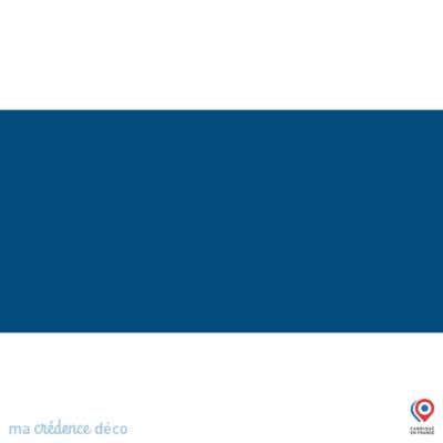 Crédence cuisine fond de hotte Bleu signalisation RAL 5017 - Verre trempé - L 90 cm x H 60 cm - MaCrédenceDéco