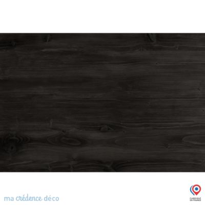 Crédence cuisine fond de hotte Bois foncé - Verre trempé - L 70 cm x H 60 cm - MaCrédenceDéco