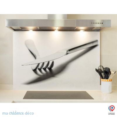 Crédence De Cuisine En Verre Trempé Transparent 80x60 Cm – Protection Contre Les éclaboussures – Facile à Nettoyer