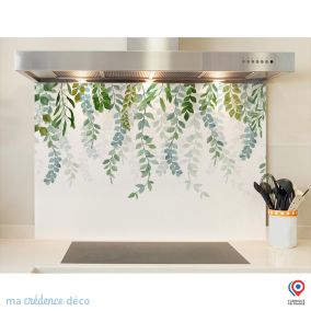 Crédence cuisine fond de hotte Dessin Végétation 8 - Alu composite - L 60 cm x H 45 cm - MaCrédenceDéco