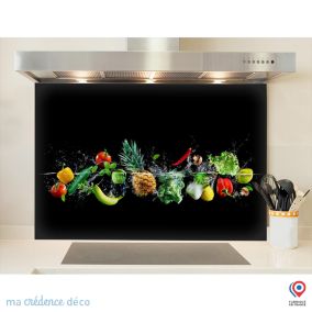 Crédence cuisine fond de hotte Dunes et plage mer - Alu composite - L 90 cm x H 70 cm