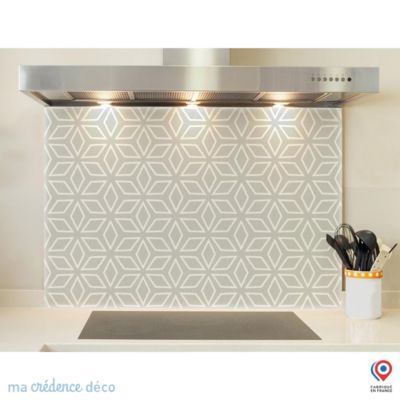 Crédence cuisine fond de hotte Etoile - Verre trempé - L 90 cm x H 50 cm - MaCrédenceDéco