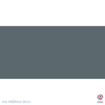 Crédence cuisine fond de hotte Gris bleu RAL 7031 - Verre trempé - L 90 cm x H 60 cm - MaCrédenceDéco