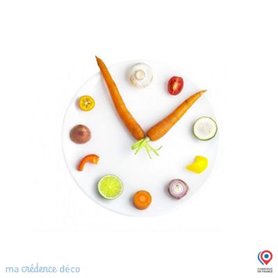 Crédence cuisine fond de hotte Horloge - Verre trempé - L 60 cm x H 45 cm - MaCrédenceDéco
