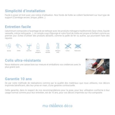 Crédence cuisine fond de hotte Lotus zen 1 - Alu composite - L 90 cm x H 70 cm - MaCrédenceDéco