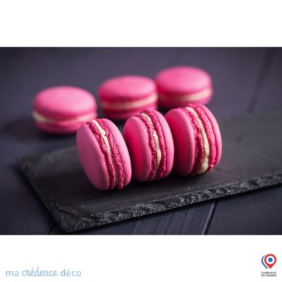 Crédence cuisine fond de hotte Macarons roses - Verre trempé - L 90 cm x H 60 cm - MaCrédenceDéco