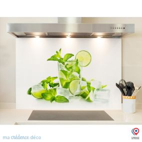 Crédence cuisine fond de hotte Mojito 3 - Alu composite - L 60 cm x H 45 cm - MaCrédenceDéco