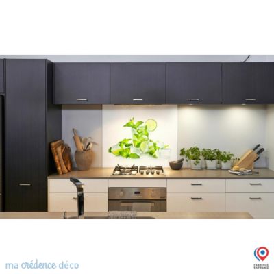 Crédence cuisine fond de hotte Mojito 3 - Verre trempé - L 90 cm x H 60 cm - MaCrédenceDéco