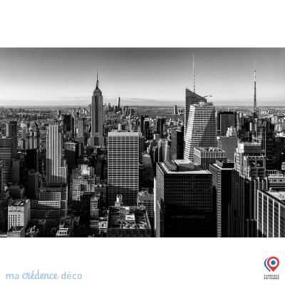 Crédence cuisine fond de hotte New-York - L Verre trempé x H 90 cm - MaCrédenceDéco