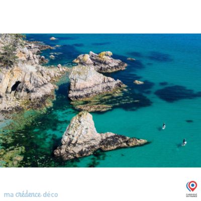Crédence cuisine fond de hotte Paddle à Morgat - Verre trempé - L 90 cm x H 50 cm