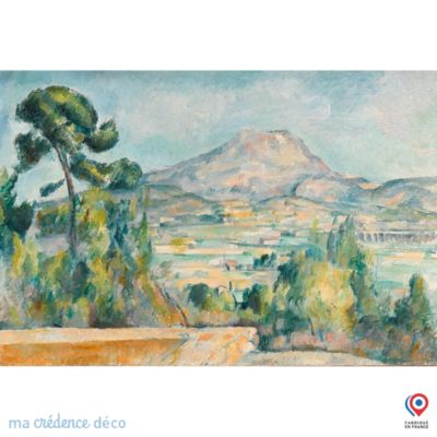 Crédence cuisine fond de hotte Paul Cézanne, La Montagne Sainte-Victoire - L Verre trempé x H 90 cm - MaCrédenceDéco