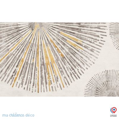 Crédence cuisine fond de hotte Peinture et Soleil - Verre trempé - L 90 cm x H 70 cm - MaCrédenceDéco