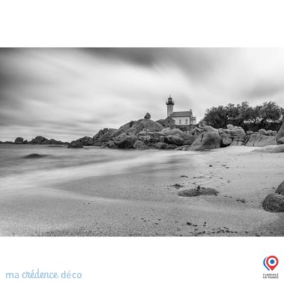 Crédence cuisine fond de hotte Phare de Pontusval - Verre trempé - L 90 cm x H 50 cm - MaCrédenceDéco