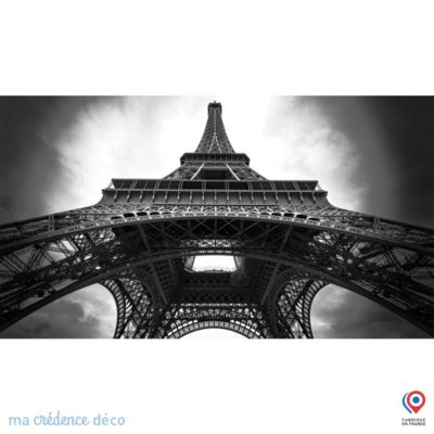 Crédence cuisine fond de hotte Tour-Eiffel - L Verre trempé x H 70 cm - MaCrédenceDéco