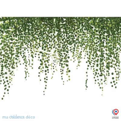 Crédence cuisine fond de hotte Végétation lierre - Verre trempé - L 90 cm x H 60 cm - MaCrédenceDéco