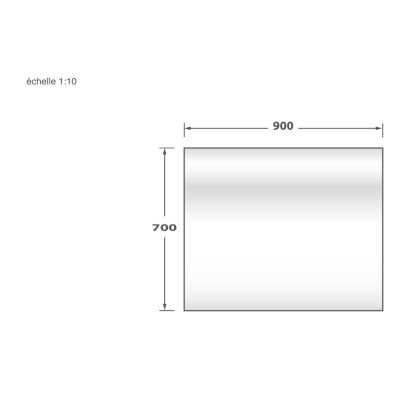 Crédence cuisine fond de hotte verre brillant GLASSY - Gris l 90 x H 70 cm