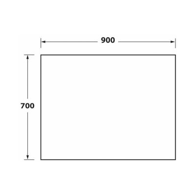 Crédence cuisine fond de hotte verre Premium - Blanc uni l 90 x H 70 cm
