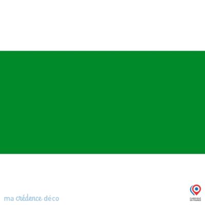 Crédence cuisine fond de hotte Vert pur RAL 6037 - Verre trempé - L 90 cm x H 50 cm - MaCrédenceDéco