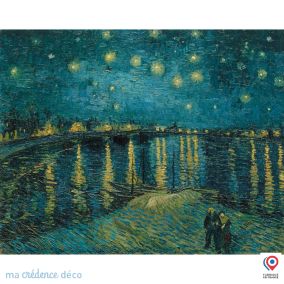 Crédence cuisine fond de hotte Vincent Van Gogh, La nuit étoilée, Arles 2 - Alu composite - L 60 cm x H 45 cm