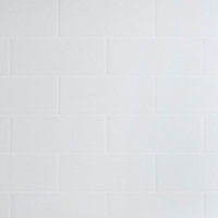 Crédence de cuisine GoodHome Nepeta métro blanc l. 60 cm x H. 200 cm x Ep. 3 mm
