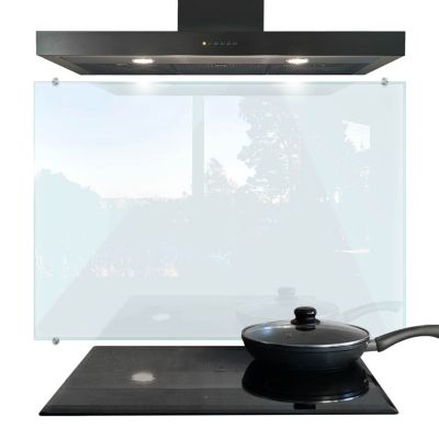 Crédence de cuisine Lacobel Tulup 100x70 cm transparente avec fixations ponctuelles