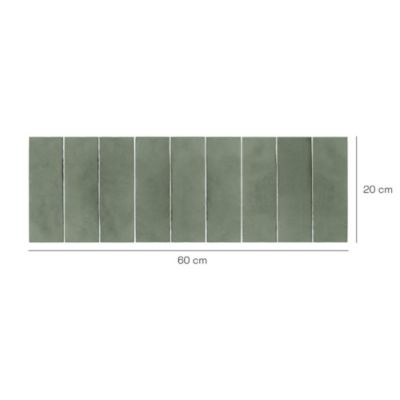 Crédence en aluminium 68 / Carreaux vert pastel Made in France / DADA ART