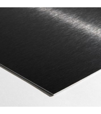 Crédence - Fond de hotte - Aluminium Anodisé Brossé Noir - H75cm x L120cm