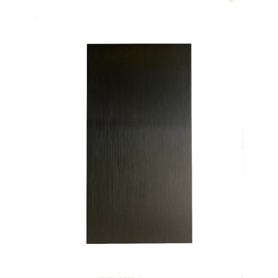 Crédence - Fond de hotte - Aluminium Anodisé Brossé Noir - H75cm x L120cm