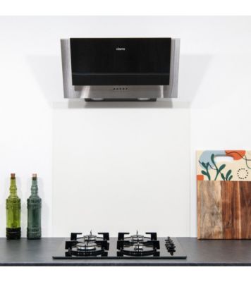 Crédence - Fond de hotte - Aluminium Blanc RAL 9010 sat - H45cm x L120cm